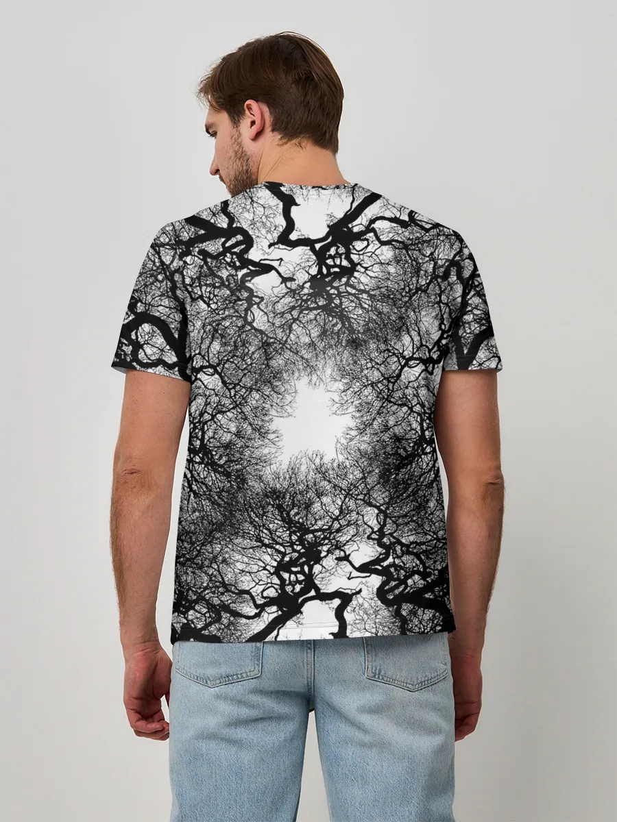 Мужская базовая футболка / Texture Branches