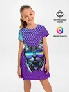 Детское платье / Кот очки наушники модный