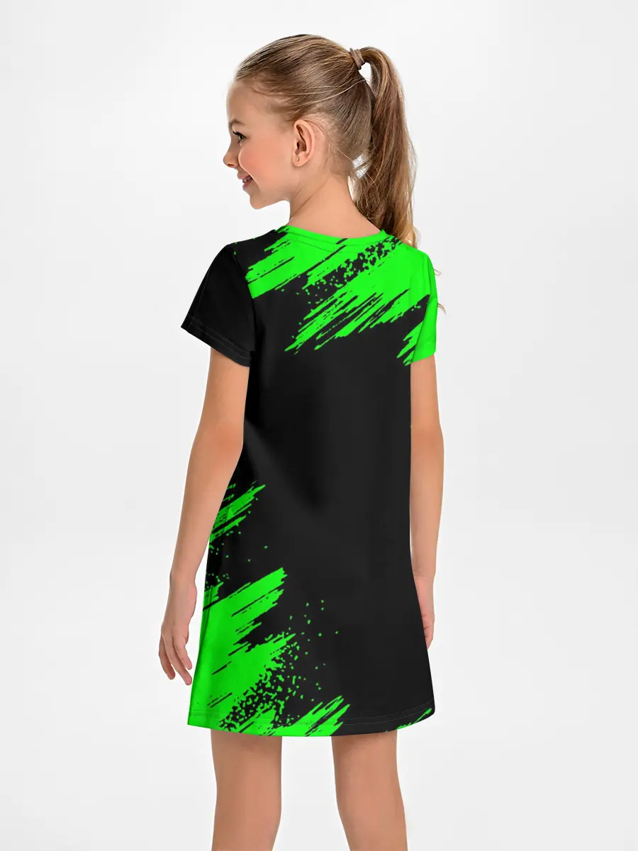 Детское платье / MINECRAFT CREEPER CAT