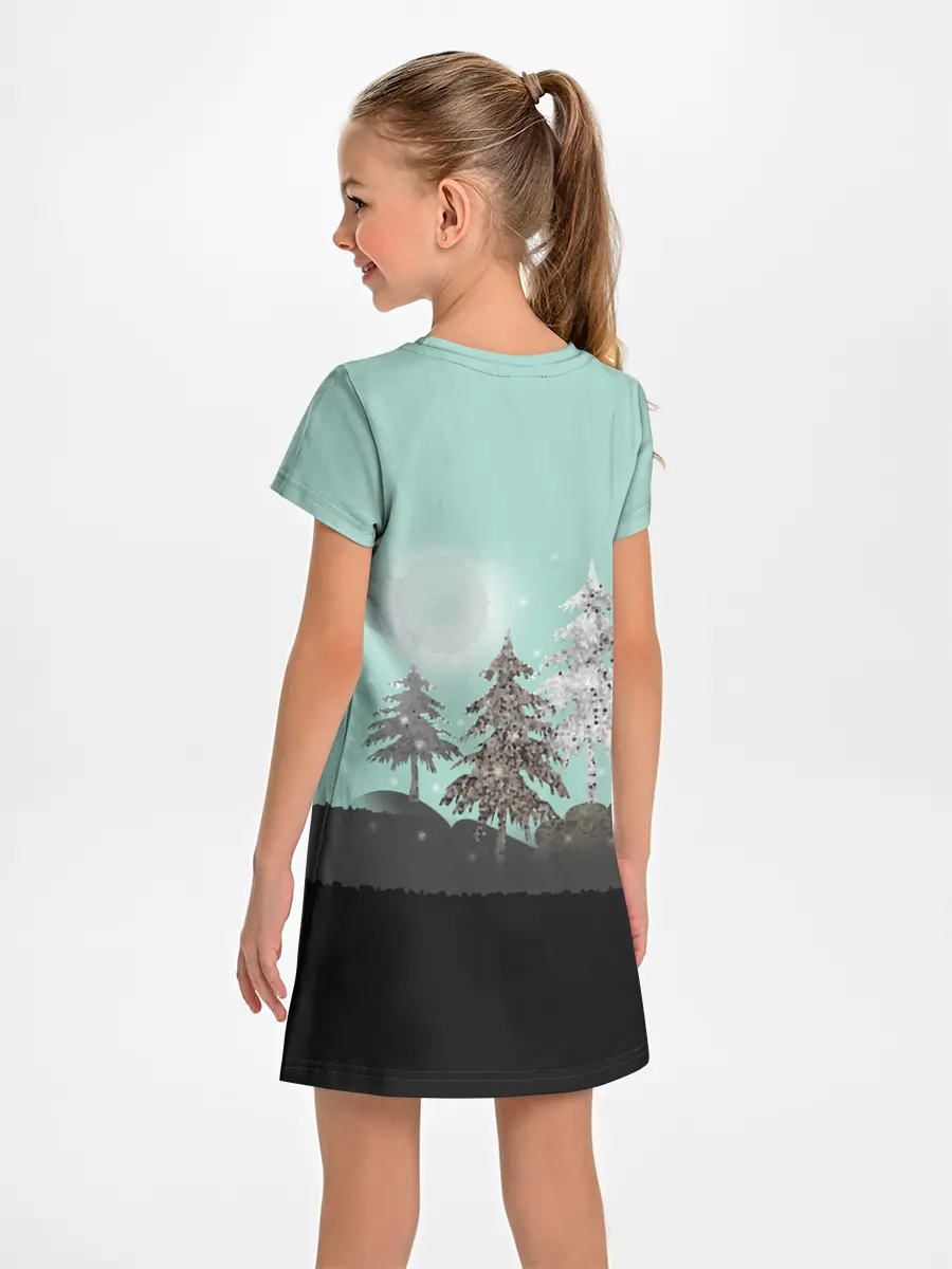 Детское платье / Лес. Мозаичный узор