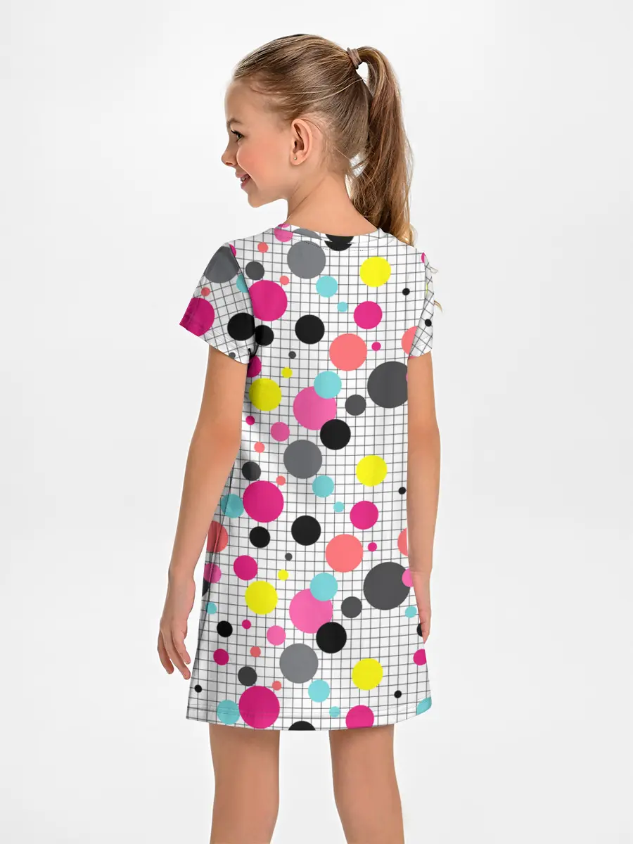 Детское платье / Горох разноцветный.