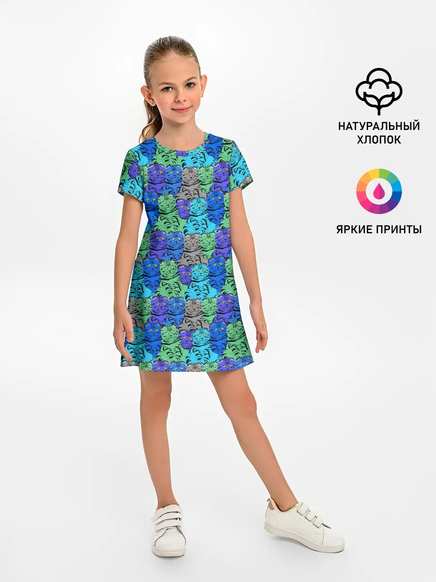 Детское платье / Толстый кот