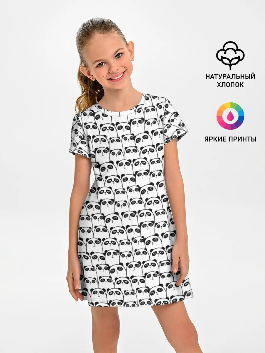 Детское платье / ПАНДЫ