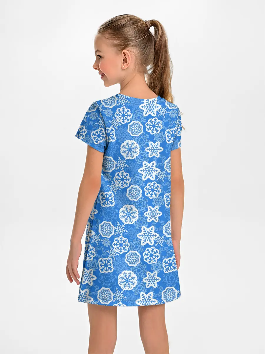 Детское платье / Снежные Новогодние Узоры