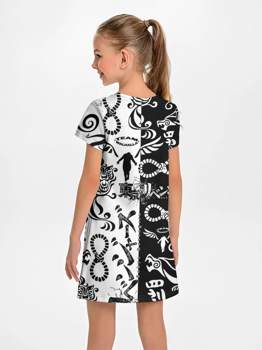 Детское платье / ТОКИЙСКИЕ МСТИТЕЛИ ЛОГОБОМБИНГ ЧБ