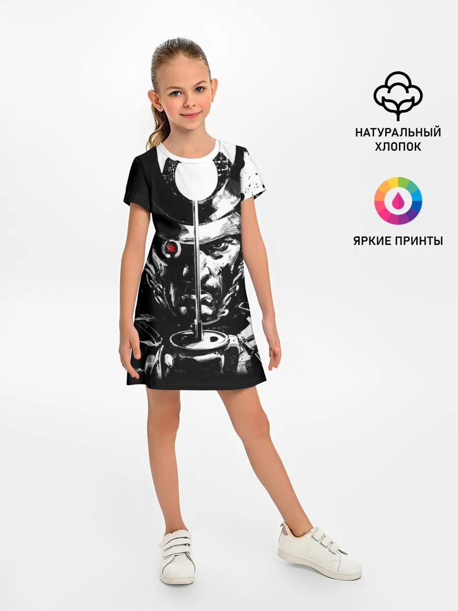 Детское платье / Самурай | ЧБ | Лого