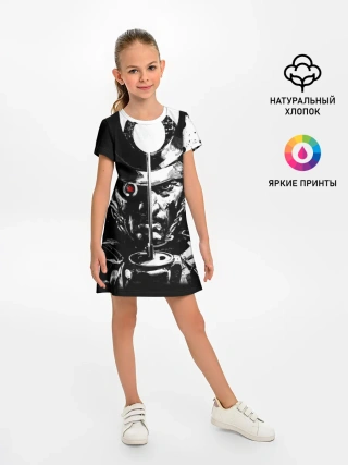 Детское платье / Самурай | ЧБ | Лого