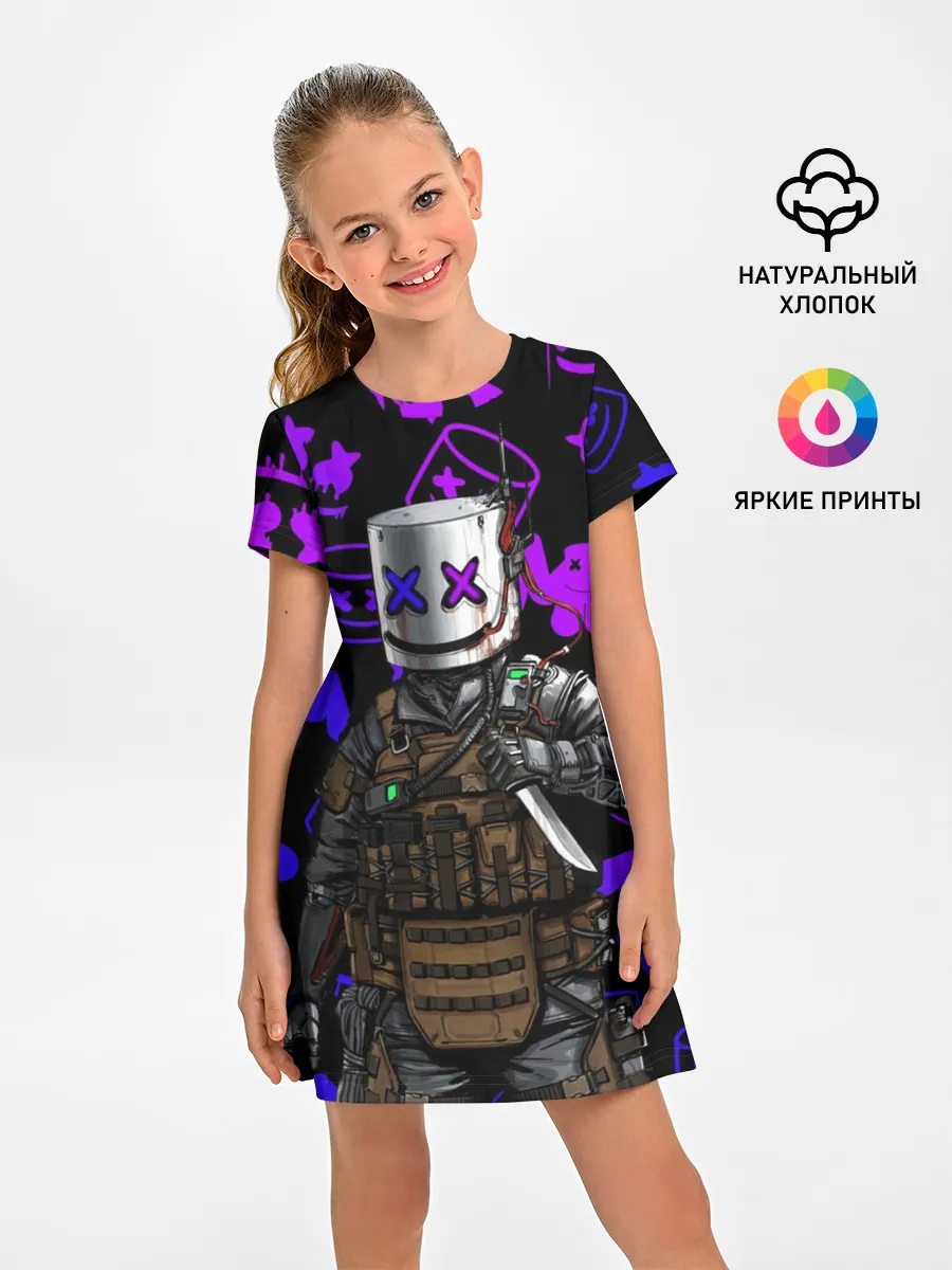 Детское платье / MARSHMELLO FORTNITE