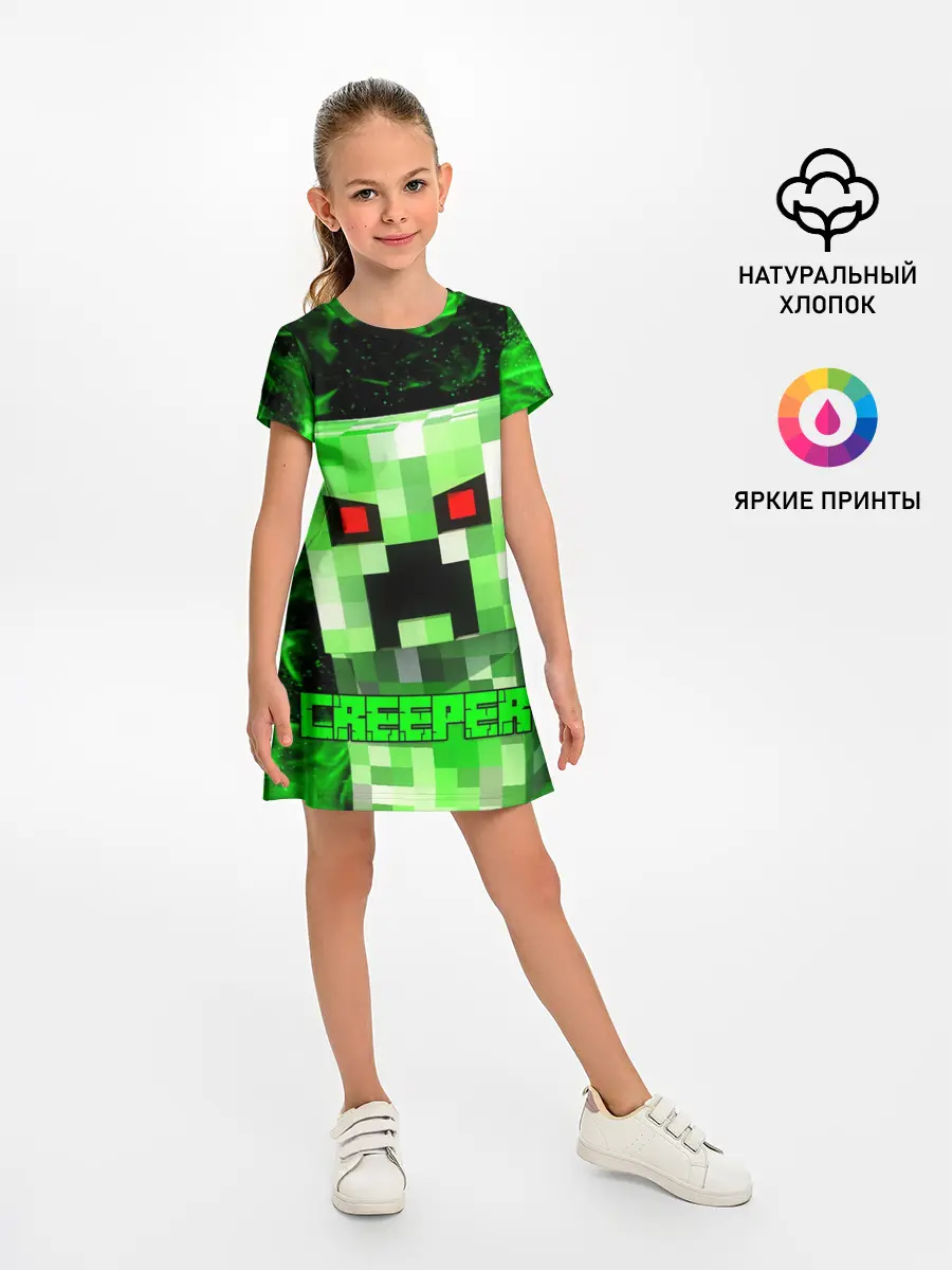 Детское платье / MINECRAFT CREEPER