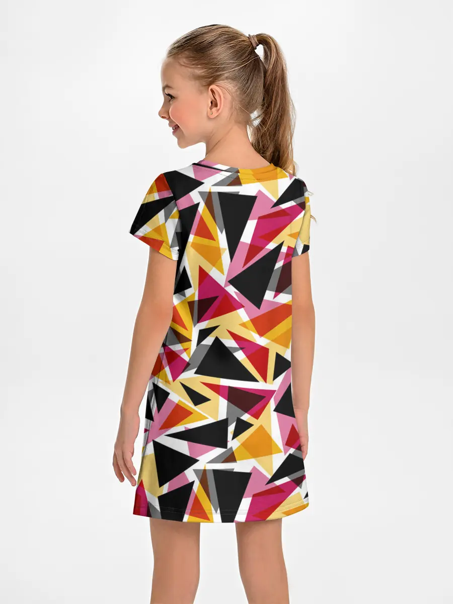 Детское платье / Разноцветные треугольники
