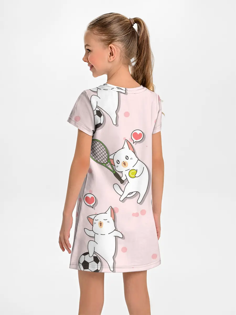 Детское платье / Спортивные котики | Мяу спорт
