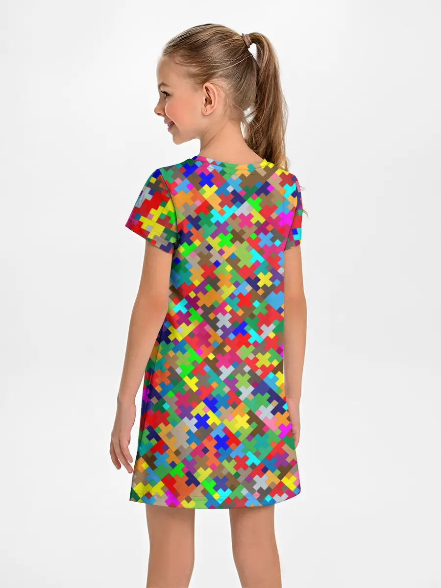 Детское платье / РАЗНОЦВЕТНЫЙ ПАЗЛ
