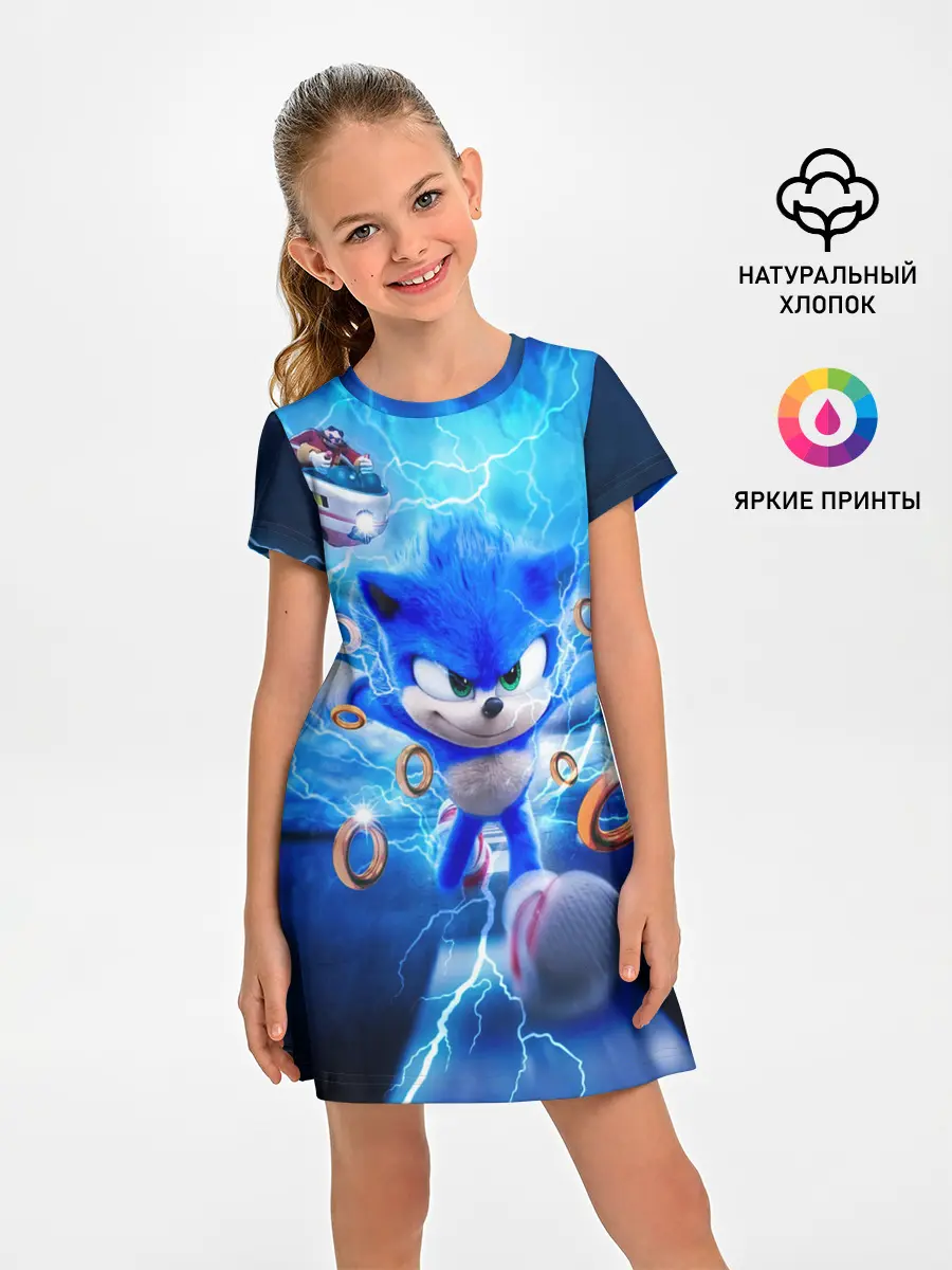 Детское платье / SONIC | СИНИЙ ЁЖ