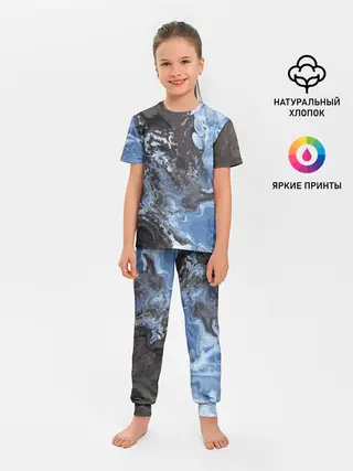 Детская пижама с брюками / Волны