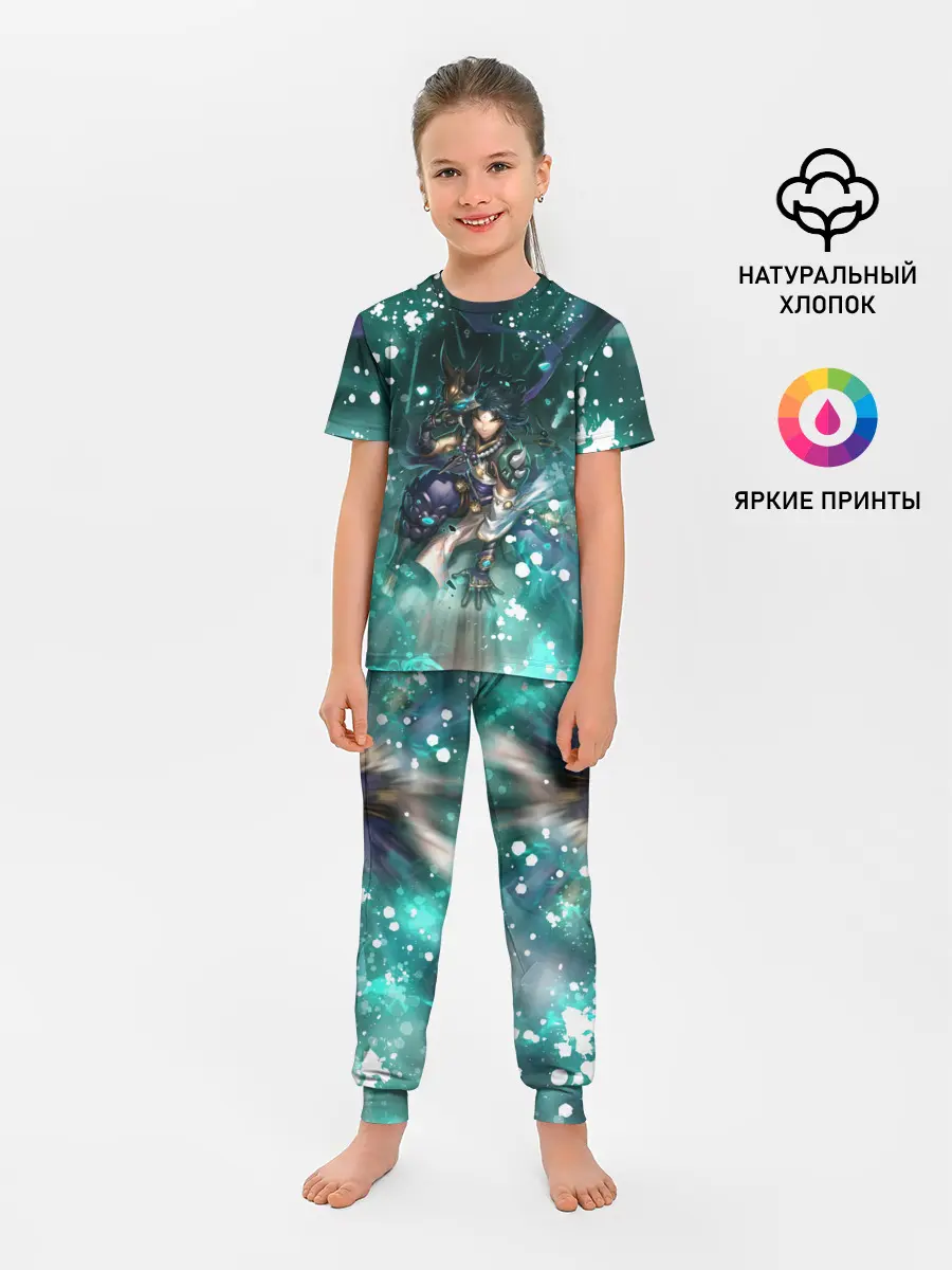 Детская пижама с брюками / Сяо | Геншин Импакт