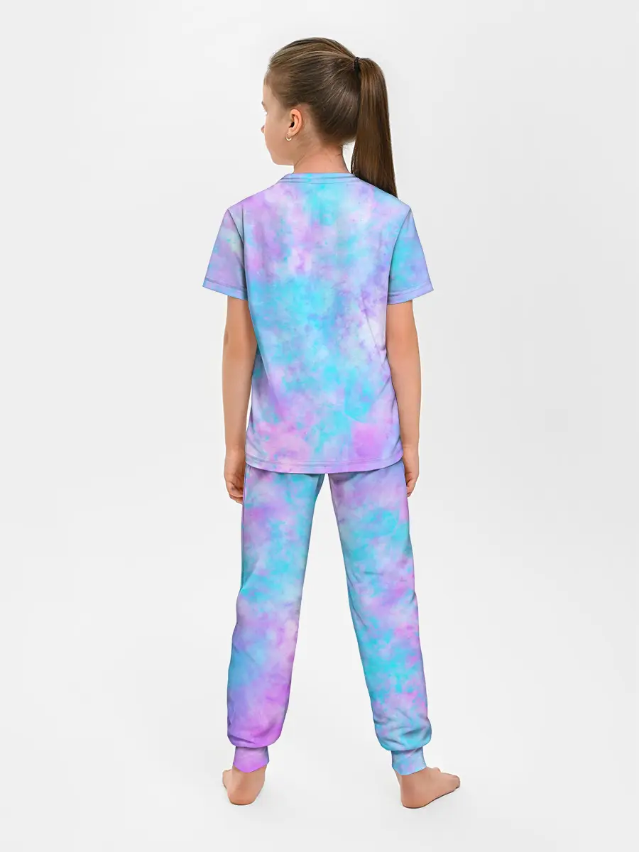 Детская пижама с брюками / Мрамор Tie Dye