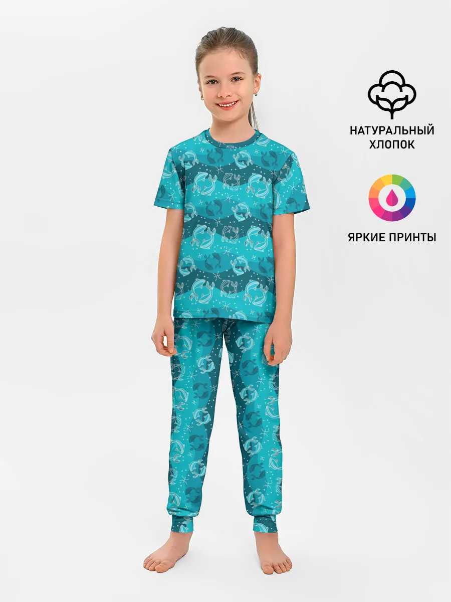 Детская пижама с брюками / Рыбы