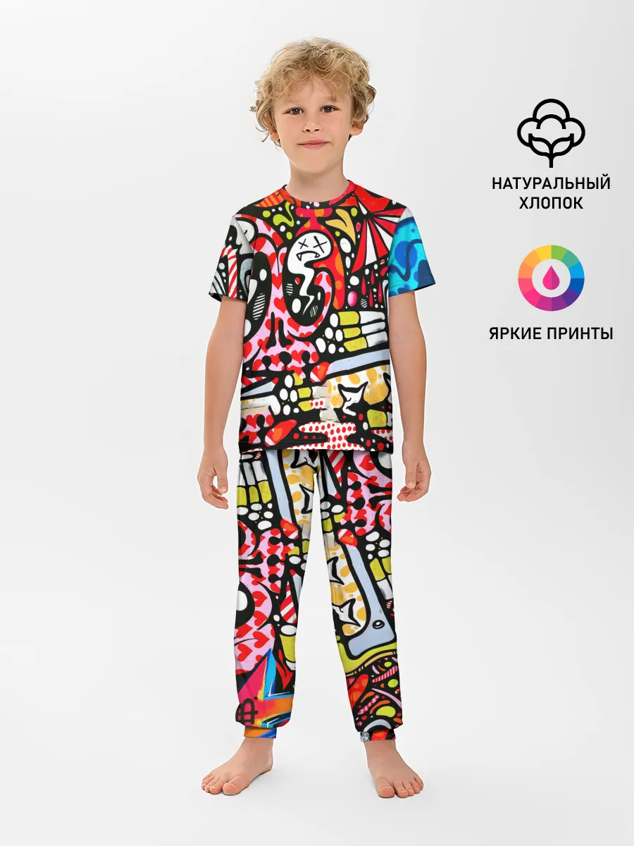 Детская пижама с брюками / Современное искусство