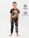 Детская пижама с брюками / Buon Giorno коричневые брызги