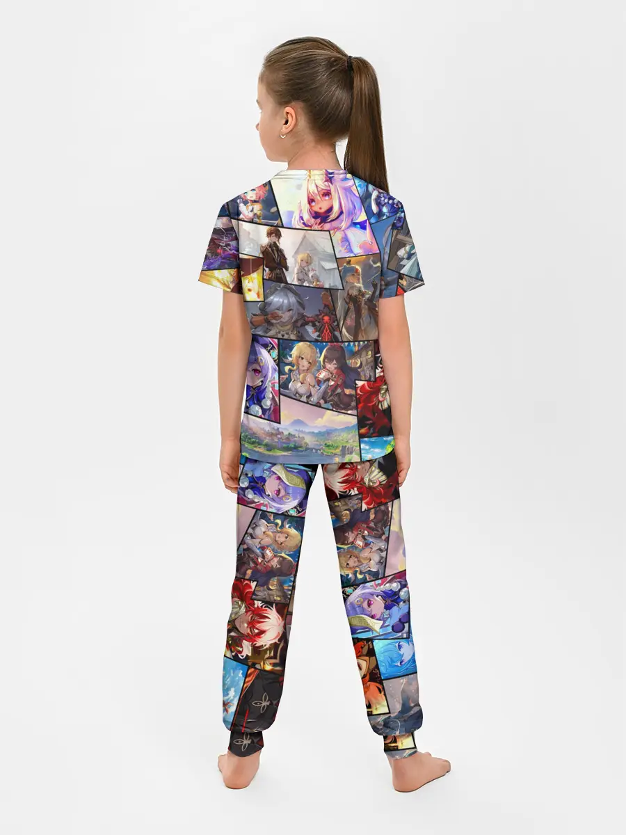 Детская пижама с брюками / Геншин импакт, персонажи