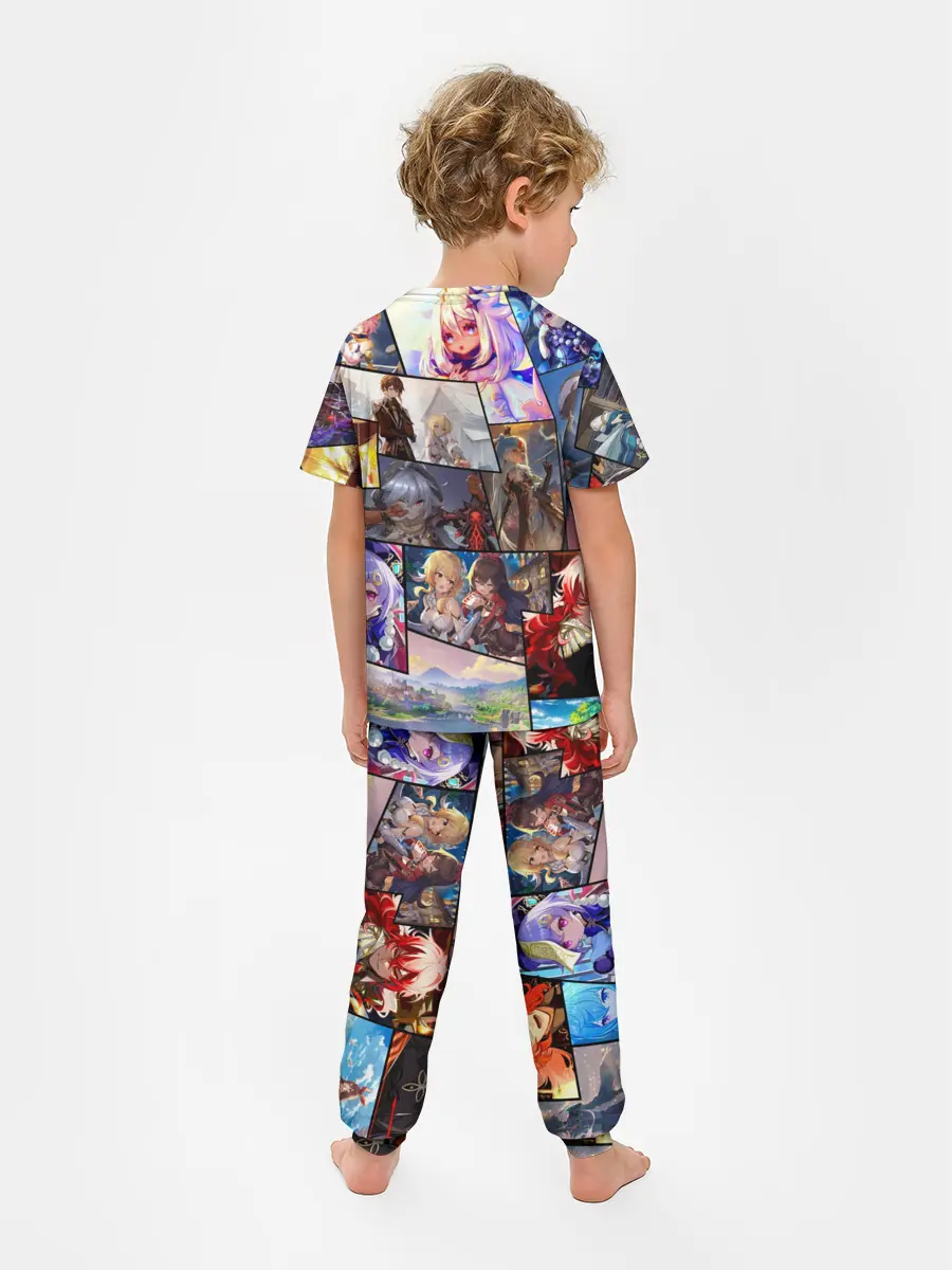 Детская пижама с брюками / Геншин импакт, персонажи