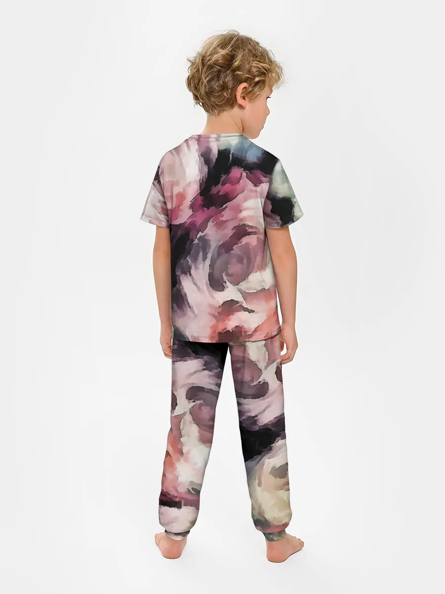 Детская пижама с брюками / Абстрактные розы