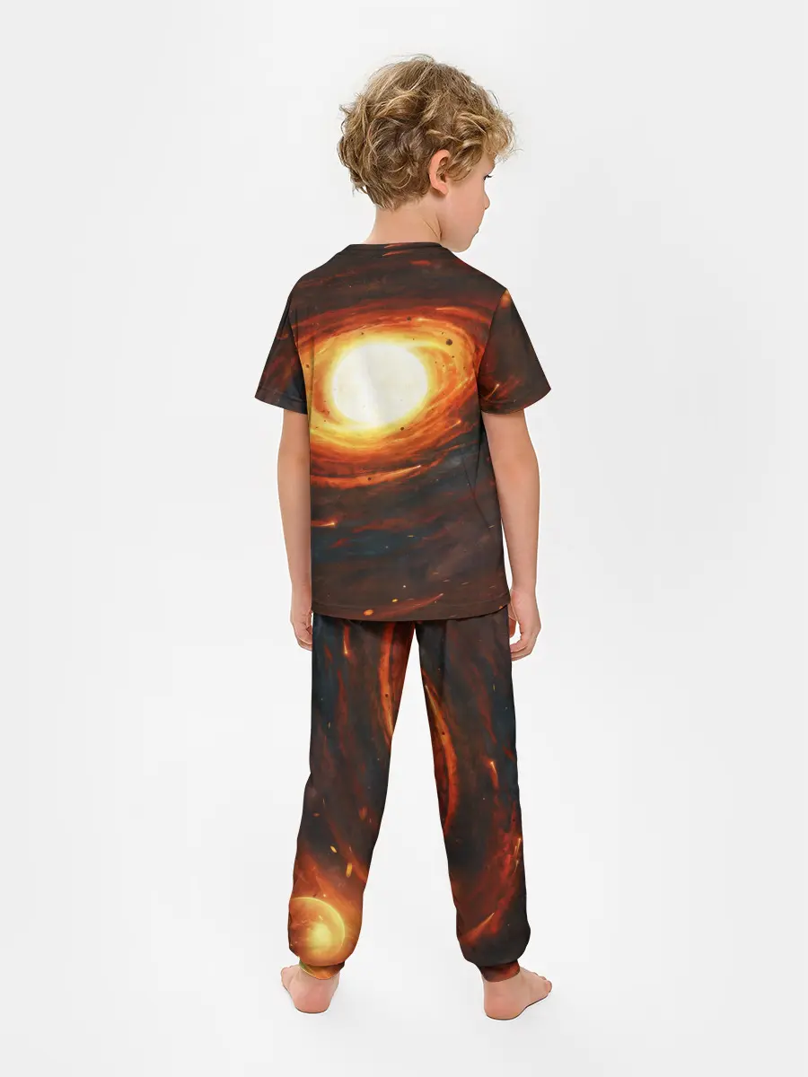 Детская пижама с брюками / ГАЛАКТИКА / КОСМОС / СОЛНЦЕ
