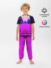 Детская пижама с брюками / Ретро Стиль неон