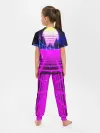 Детская пижама с брюками / Ретро Стиль неон