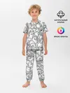 Детская пижама с брюками / Корги ЧБ