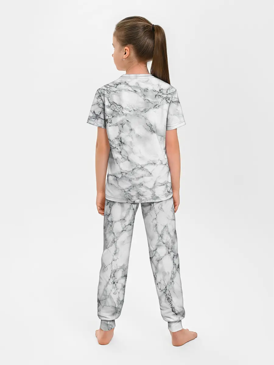 Детская пижама с брюками / Мрамор