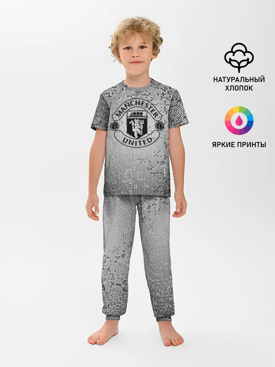 Детская пижама с брюками / Манчестер Юнайтед Pixels