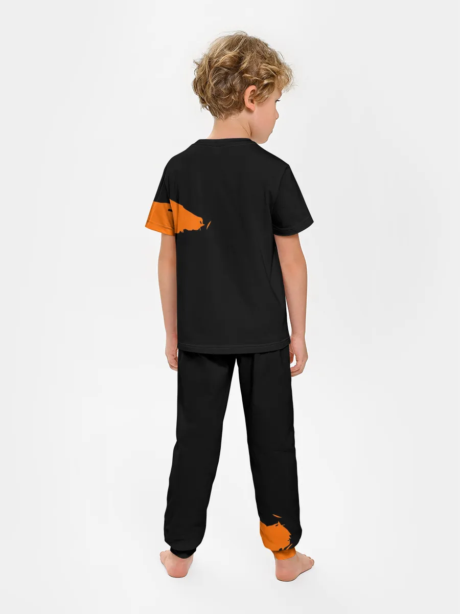 Детская пижама с брюками / Сайтама образ в силуэте One Punch-Man