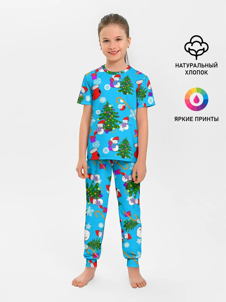 Детская пижама с брюками / Новый год