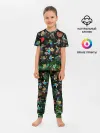 Детская пижама с брюками / МАЙНКРАФТ ПАТТЕРН ГЕРОИ ИГРЫ