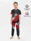 Детская пижама с брюками / 3D BLACK AND RED METAL