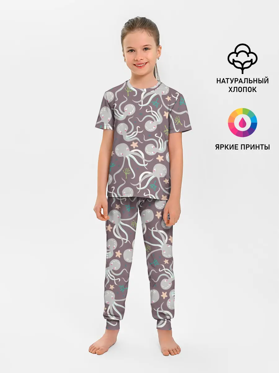Детская пижама с брюками / Осьминоги