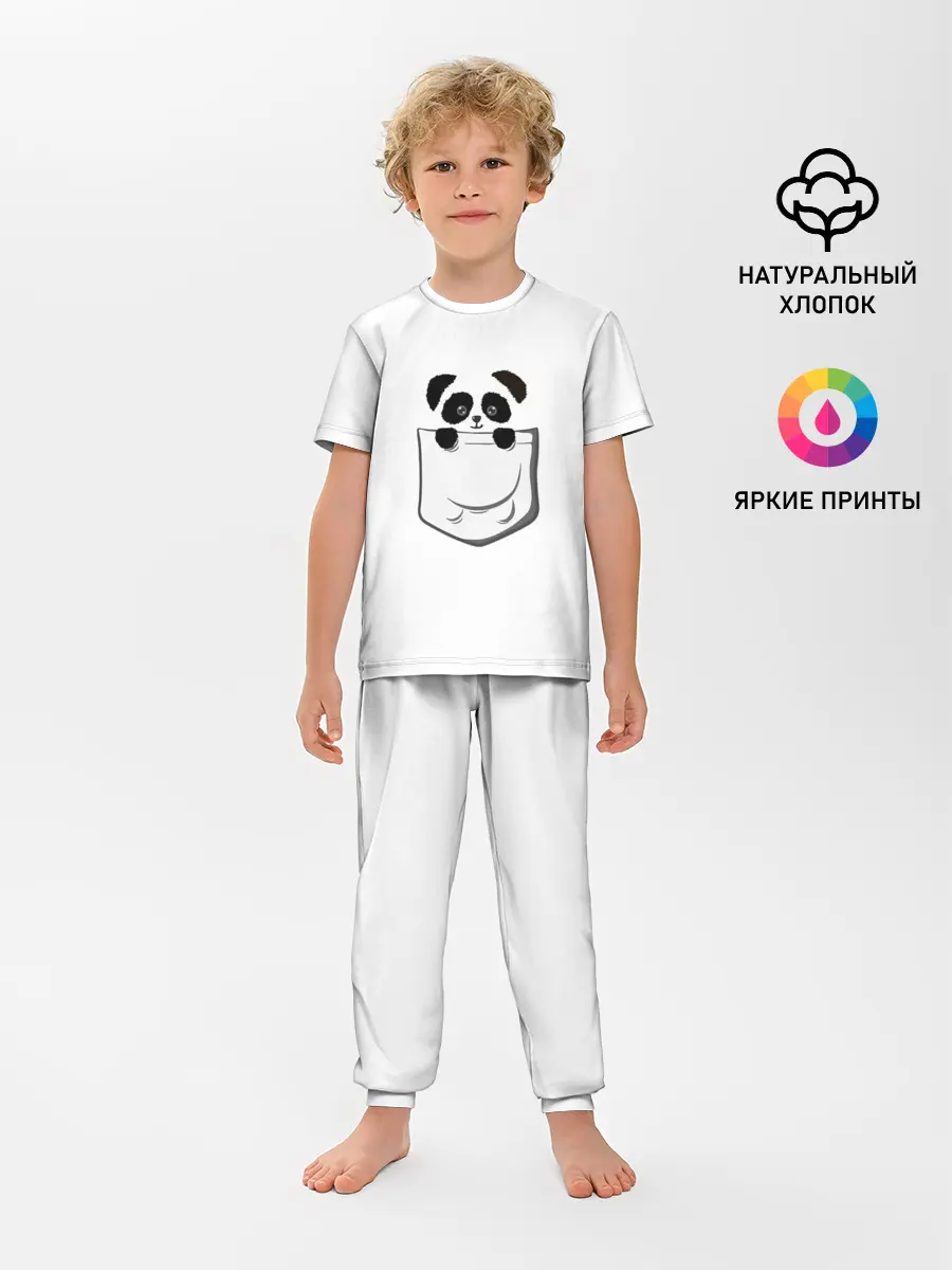 Детская пижама с брюками / Панда В Кармане