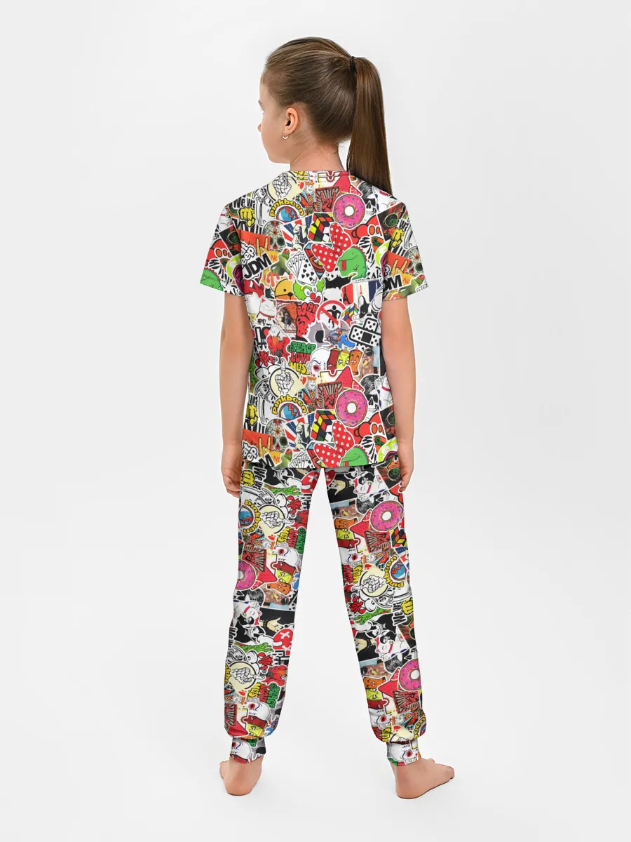 Детская пижама с брюками / Sticker Bombing