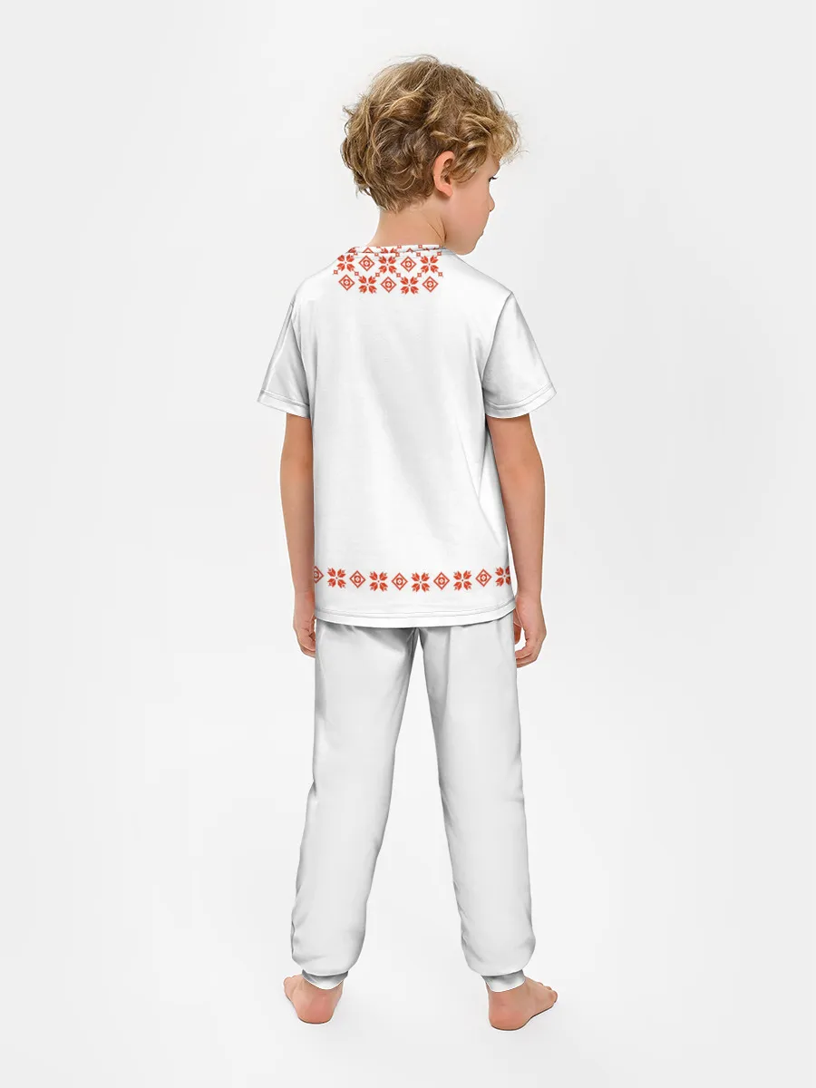 Детская пижама с брюками / Белорусская вышиванка