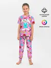 Детская пижама с брюками / кролик и косметика