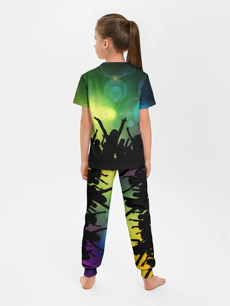 Детская пижама с брюками / Неоновая Вечеринка