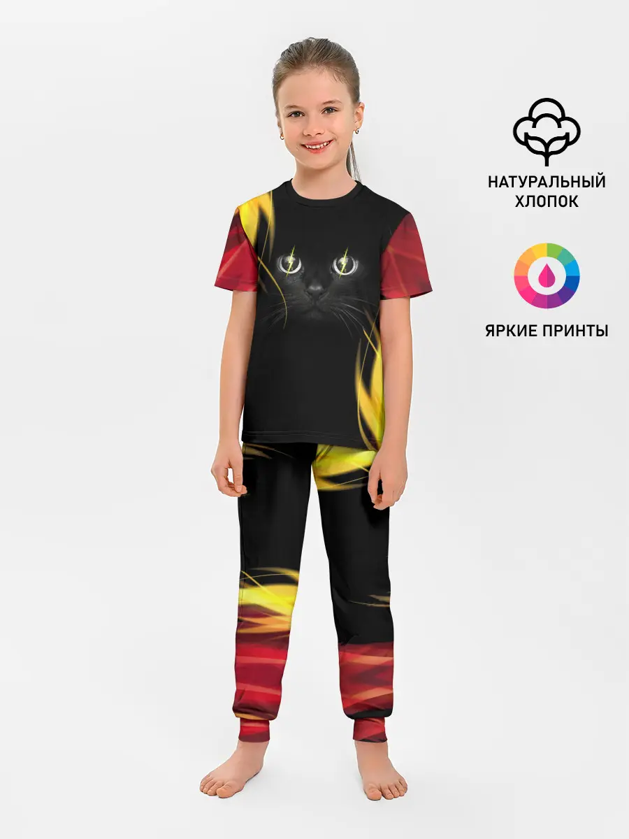 Детская пижама с брюками / Грозовой кошак