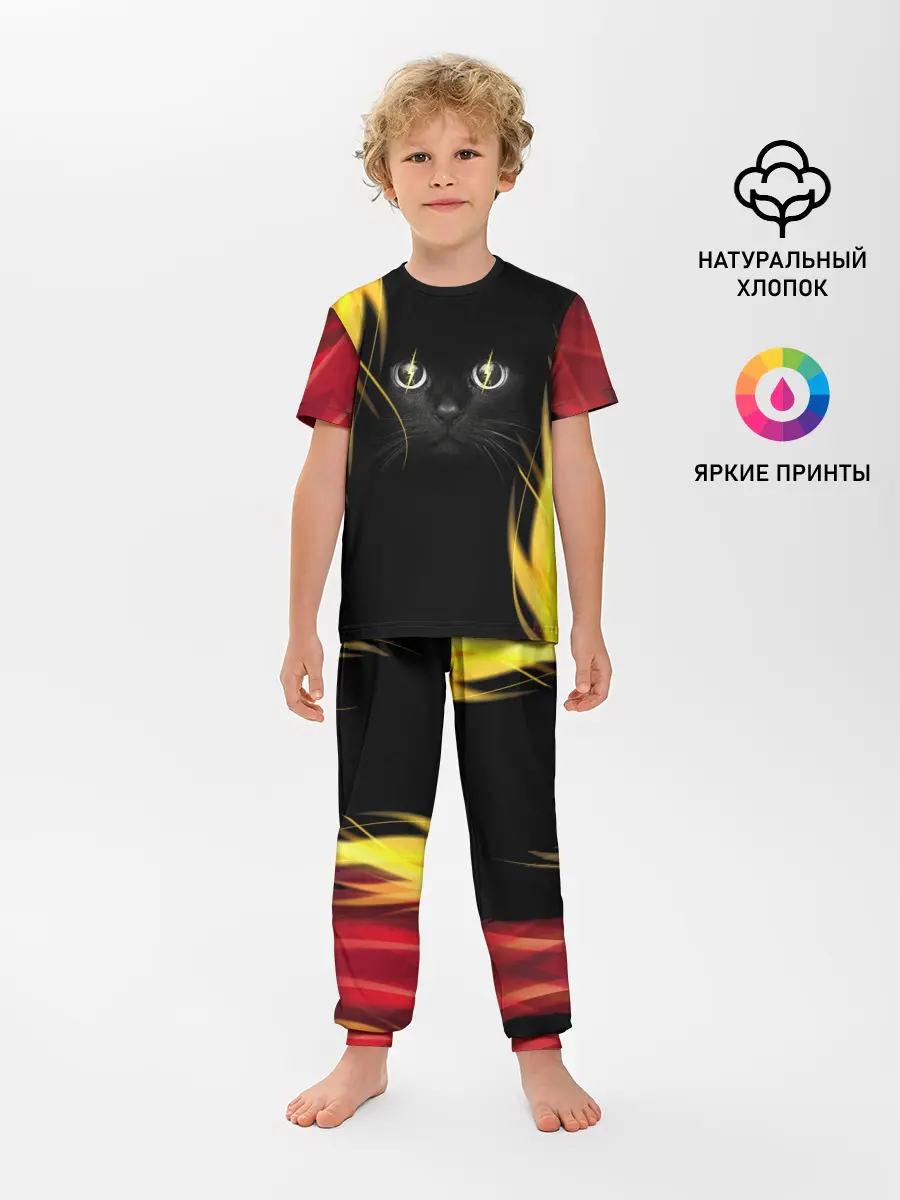 Детская пижама с брюками / Грозовой кошак