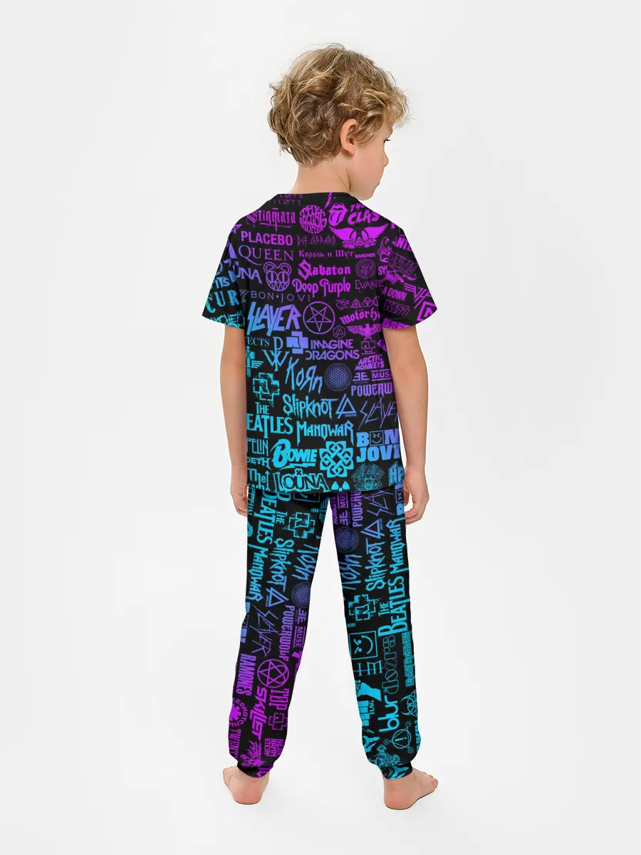 Детская пижама с брюками / ЛОГОТИПЫ РОК ГРУПП