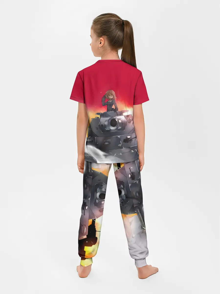 Детская пижама с брюками / Girls und Panzer | Девушки и танки
