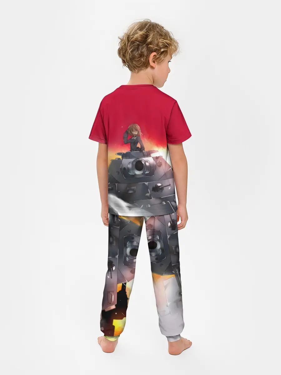 Детская пижама с брюками / Girls und Panzer | Девушки и танки