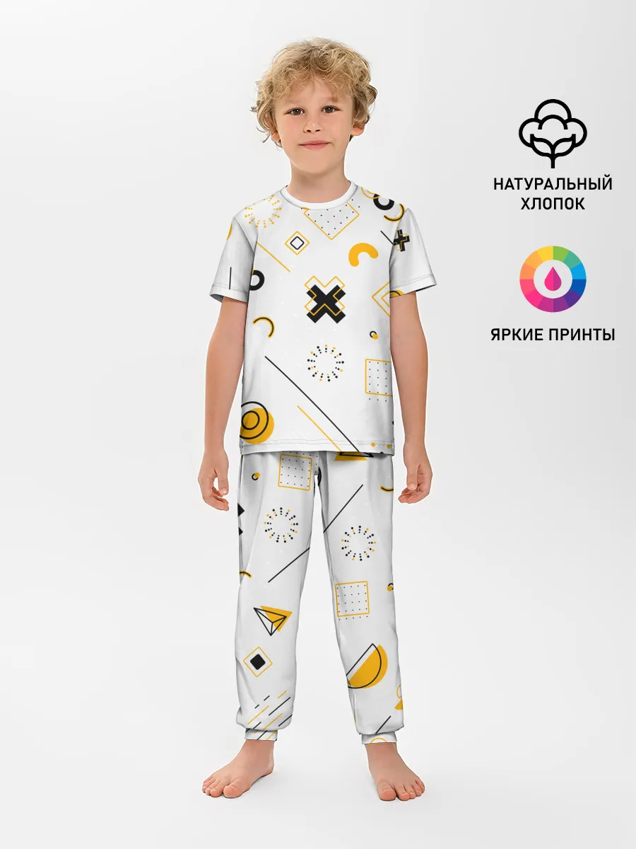 Детская пижама с брюками / Геометрический узор