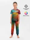 Детская пижама с брюками / Glitch Sunset