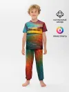 Детская пижама с брюками / Glitch Sunset
